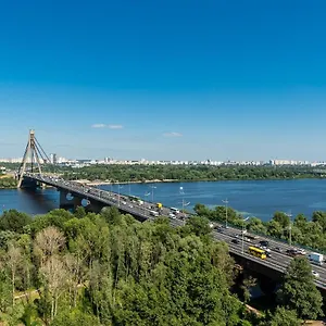 With Crazy Panoramic View Of The Dniepr Киев